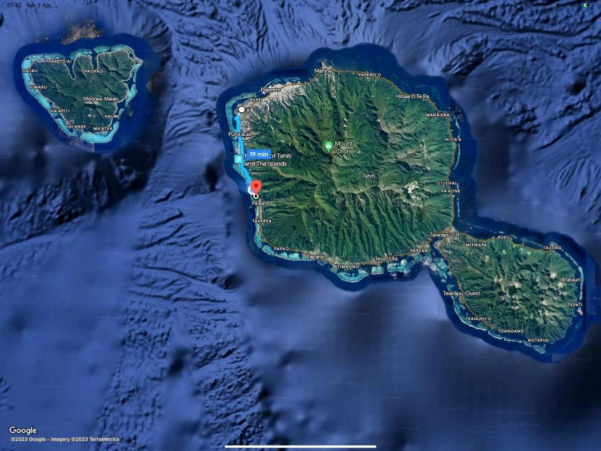 Superbe Bord De Mer, Acces Lagon Et Piscine Privee Paea Luaran gambar
